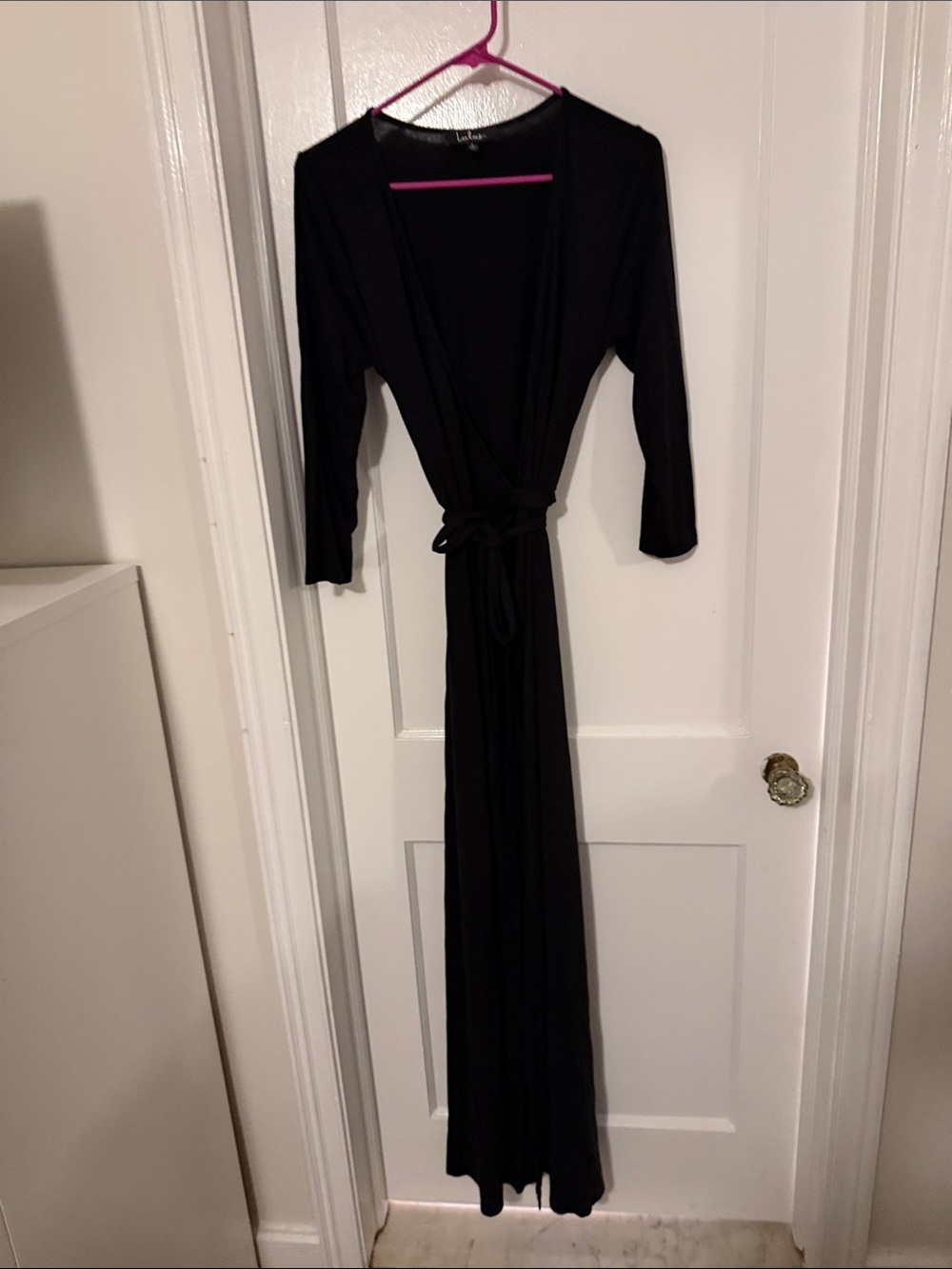 Lulus black maxi wrap dress